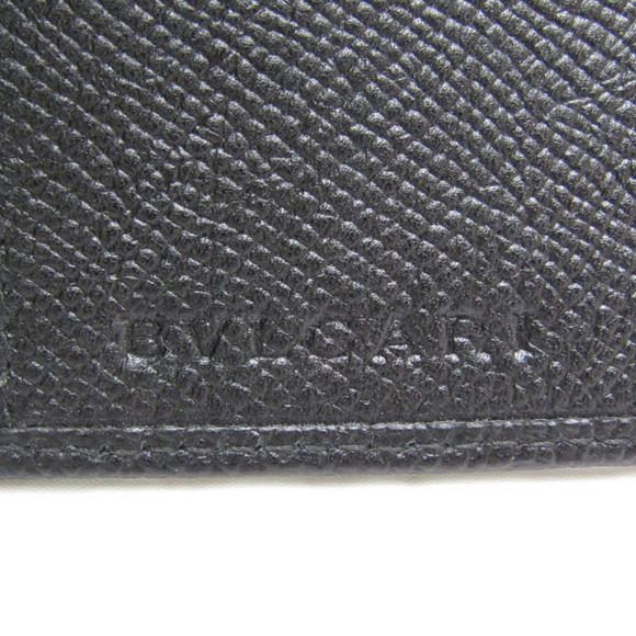 Bvlgari Logo Button Women,Men Leather Key Case Black - Picture 9 of 10